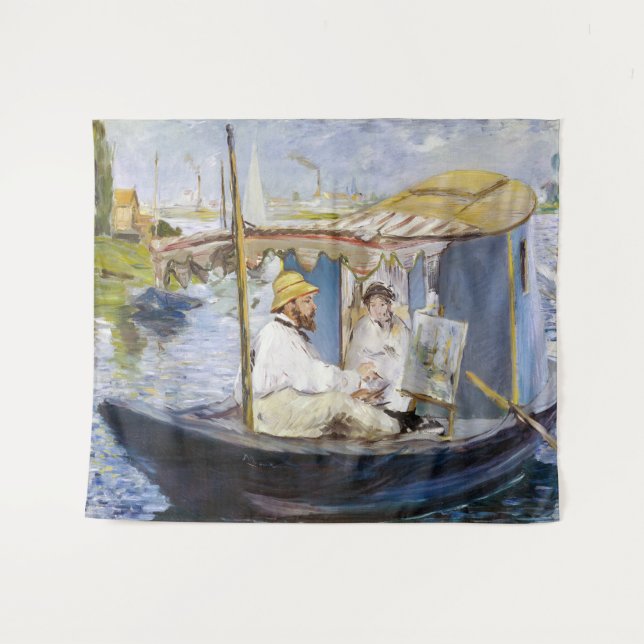 Tapiz Edouard Manet - Monet en su Studio Boat (Anverso (horizontal))