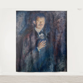 Tapiz Edvard Munch - autorretrato con cigarrillo