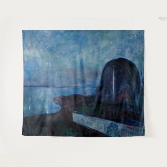 Tapiz Edvard Munch - Noche Starry 1893 (Anverso (horizontal))