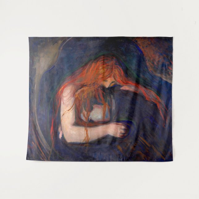 Tapiz Edvard Munch - Vampiro / Amor y dolor (Anverso (horizontal))