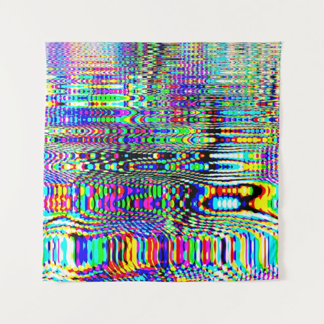 Tapiz Efectos digitales: diseño abstracto multicolor (Anverso)