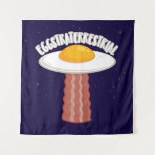 Tapiz Eggstraterrestririal con texto