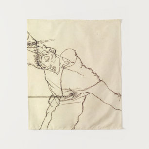 Tapiz Egon Schiele- autorretrato como San Sebastián