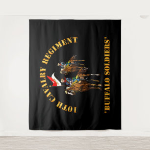 Tapiz Ejército - 10.º Regimiento de Caballería con Caval