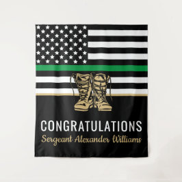 Tapiz Ejército de Jubilación Militar de Bandera de la Lí