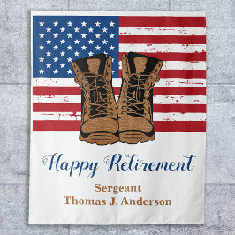 Tapiz Ejército Militar Jubilación Bandera Americana Patr