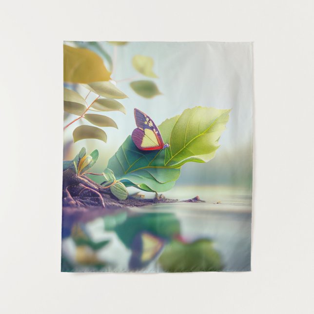 Tapiz El agua deja tranquilidad a la naturaleza (Anverso)