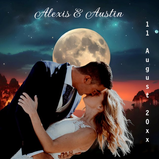 Tapiz El amor bajo un fondo Boda de luna llena (Subido por el creador)