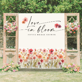 Tapiz El amor en la flor de la ducha de novia telón de f