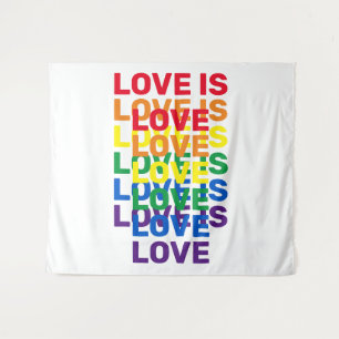 Tapiz El amor es amor el arcoiris moderno patrón de tipo