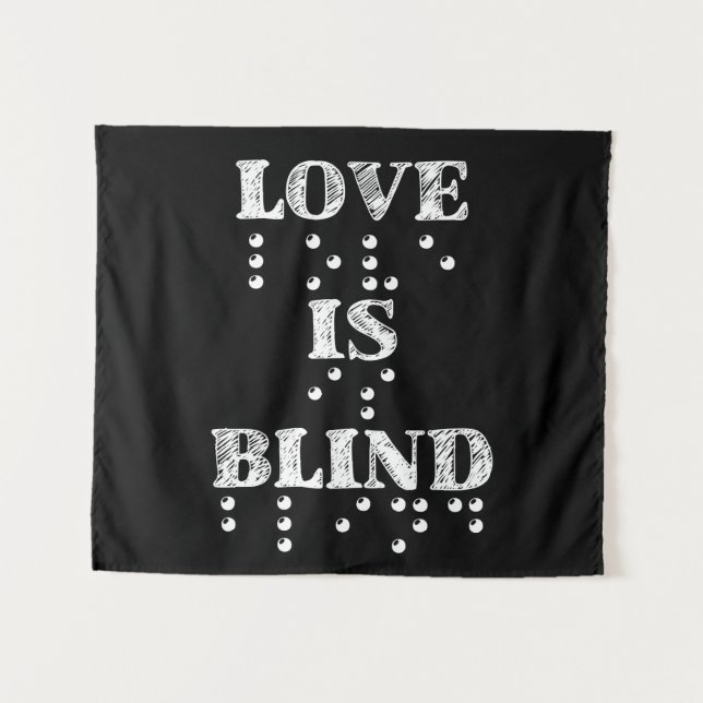 Tapiz El amor es ciego en Braille (Anverso (horizontal))