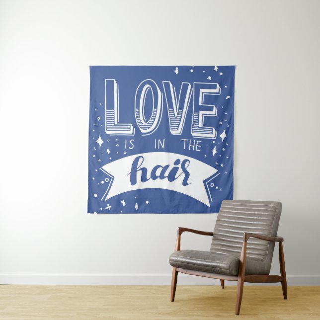 Tapiz El amor está en el pelo (In situ)