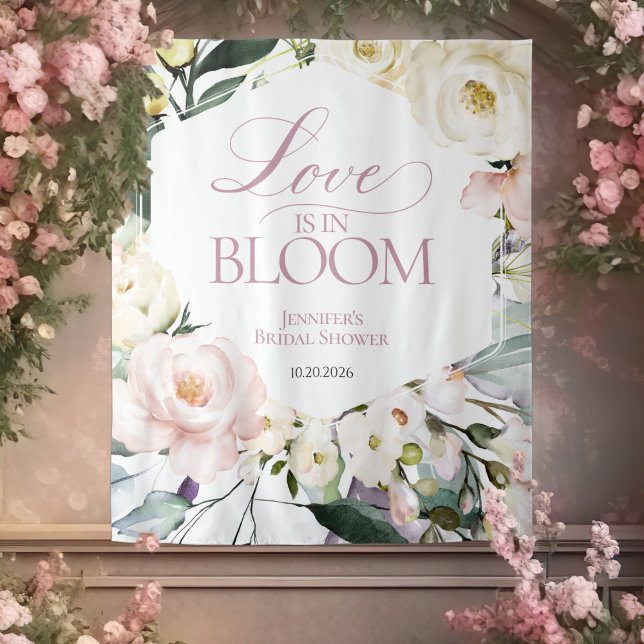 Tapiz El amor está en flor | Floral Bridal Shower Backup (Subido por el creador)