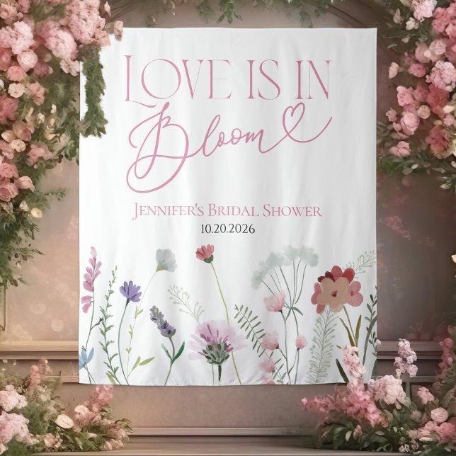 Tapiz El amor está en flor | Floral Bridal Shower Backup (Subido por el creador)