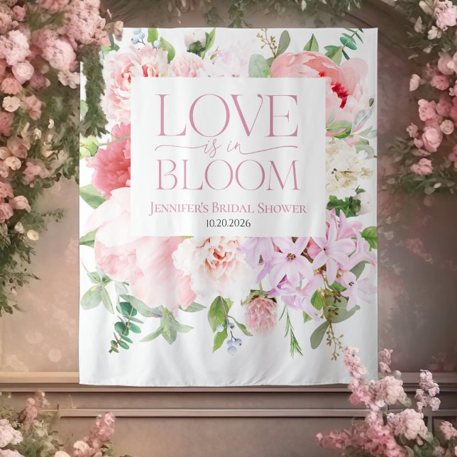 Tapiz El amor está en flor | Floral Bridal Shower Backup (Subido por el creador)