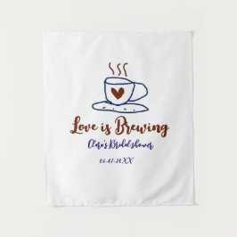 Tapiz El amor está preparándose ducha de novia marrón az