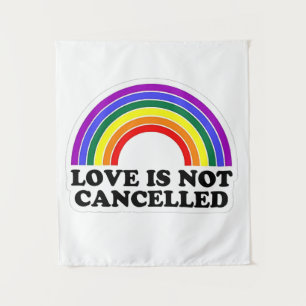 Tapiz El amor no se cancela el mes del orgullo LGBT arco