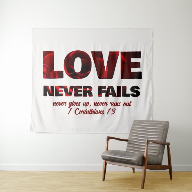 Tapiz EL AMOR NUNCA FRACASA A Christian (In situ (horizontal))