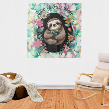 El amor por la floral Sloth crece aquí