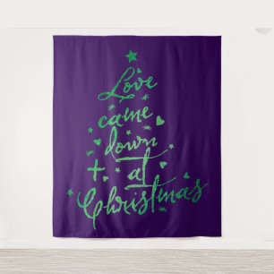 Tapiz El amor vino abajo el árbol de Navidad