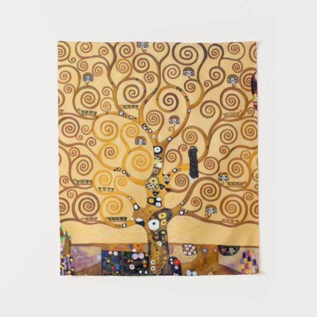 Tapiz El Árbol De La Vida Gustav Klimt (Anverso)
