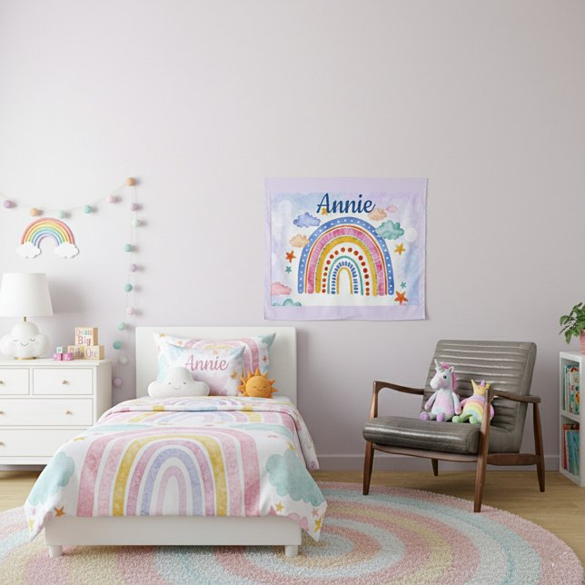 Tapiz El arcoiris pastel personalizado (Subido por el creador)