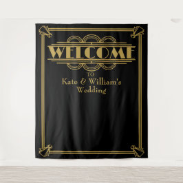 Tapiz El art déco da la bienvenida a descenso trasero de