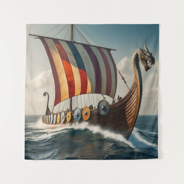 Tapiz El barco Viking Long (Anverso)