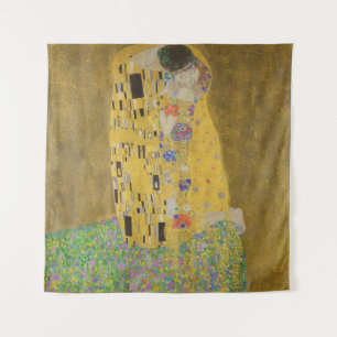 Tapiz El Beso, Pintura al Óleo Art Nouveau, Gustav Klimt