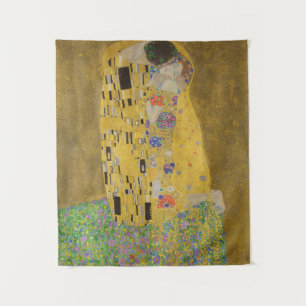 Tapiz El Beso, Pintura al Óleo Art Nouveau, Gustav Klimt