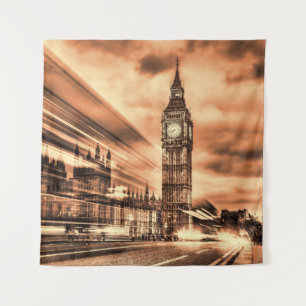 Tapiz El Big Ben al estilo retro en Londres