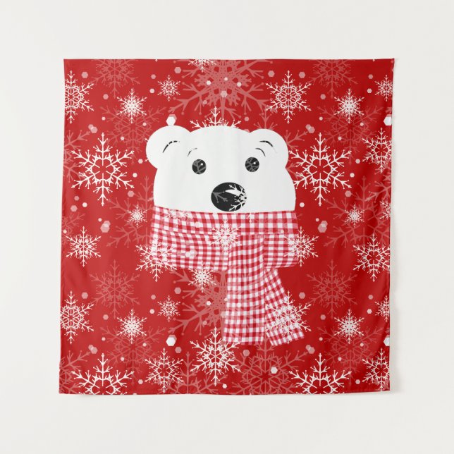 Tapiz El bozal de un oso polar, Navidades (Anverso)