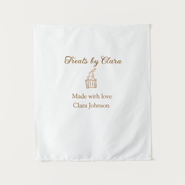 Tapiz El brillo dorado trata la panadería hecha con el n (Anverso)