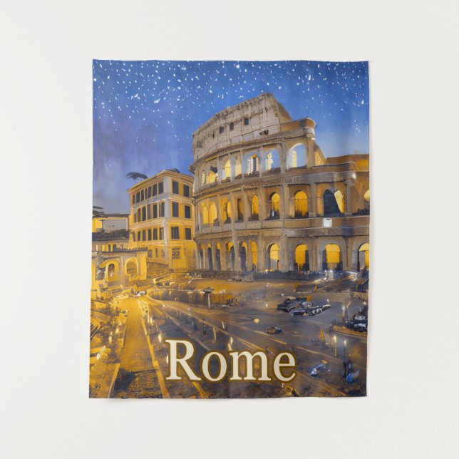 Tapiz El Coliseo de Roma de noche (Anverso)