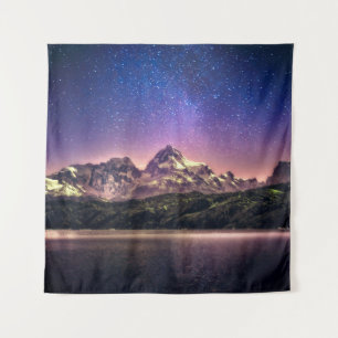 Tapiz El colorido paisaje del cielo nocturno con estrell