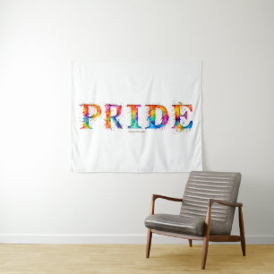 Tapiz El colorido y creativo texto temático del Orgullo 