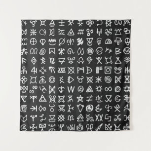 Tapiz El conjunto de símbolos ejecuta el tipo de letra d