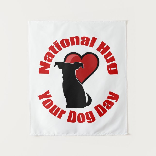 Tapiz El Día Nacional del Abrazo de Perro (Anverso)