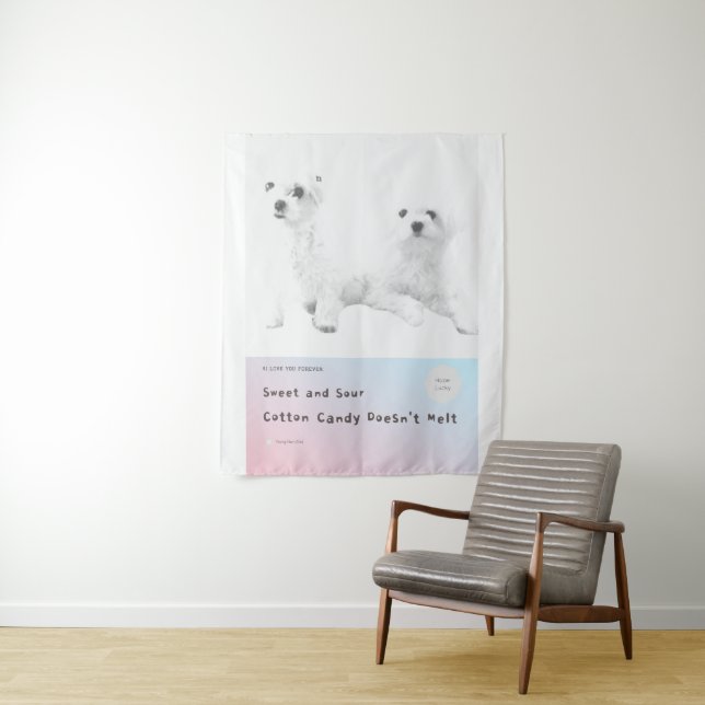Tapiz El dulce y amargo algodón dulce no se derrite (In situ)