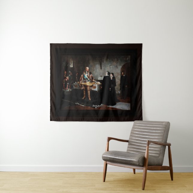 Tapiz El duque Karl insulta el cadáver de Klaus Fleming (In situ (horizontal))