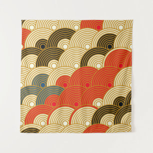 Tapiz El estilo japonés escala las olas sin inconvenient