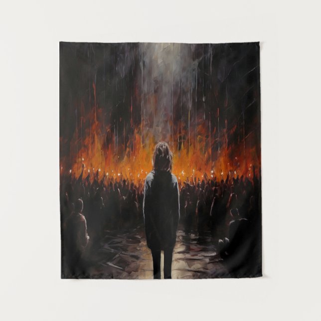 Tapiz El Exterior: Dramático arte abstracto (Anverso)