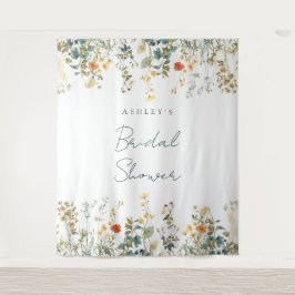 Tapiz El fondo de la ducha de flores silvestres