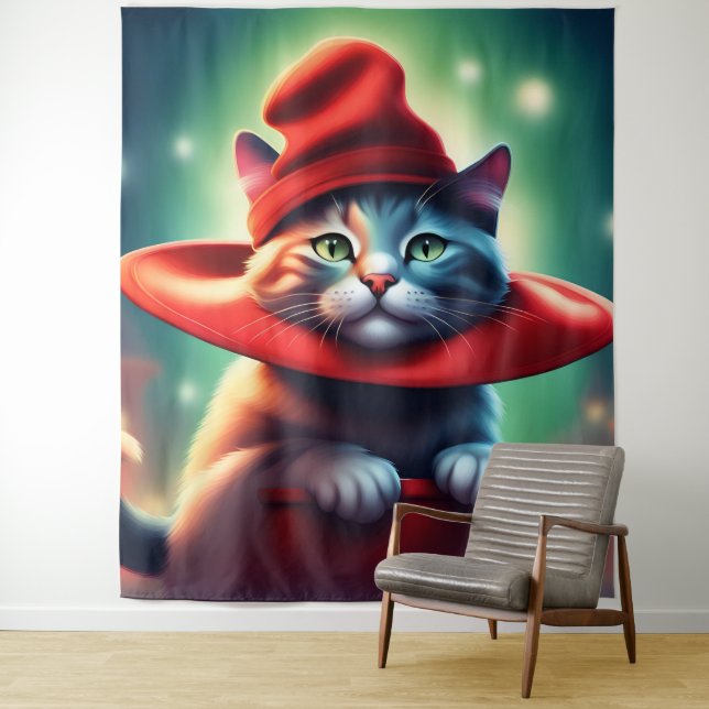 Tapiz el gato del asistente (In situ)