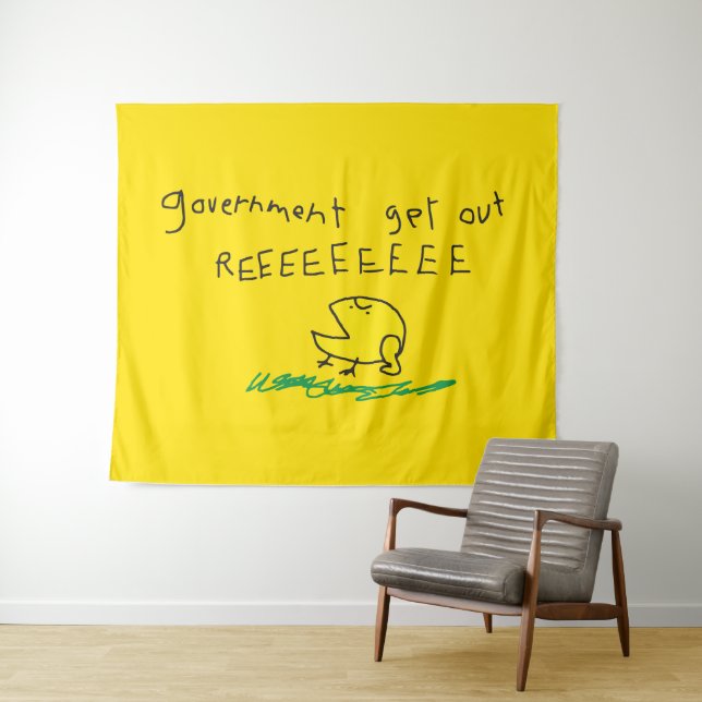 Tapiz El gobierno sale de la bandera de REE SNEKRIGHT (In situ (horizontal))