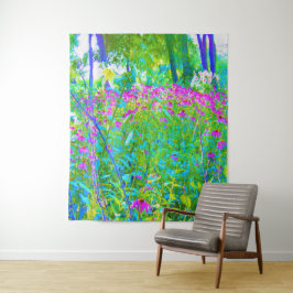 Tapiz El impresionante paisaje del jardín azul Aqua
