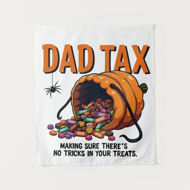 Tapiz El impuesto a papá asegura que no hay trucos (Anverso)