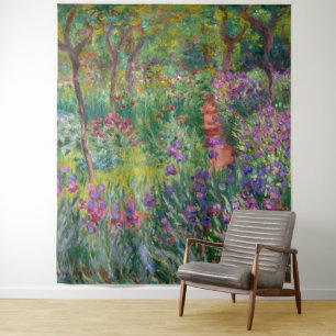 Tapiz El Jardín Iris De Giverny De Claude Monet