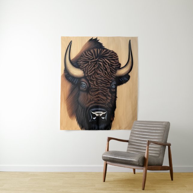 Tapiz El Majestuoso Bison - Un Símbolo De Poder Y Libert (In situ)
