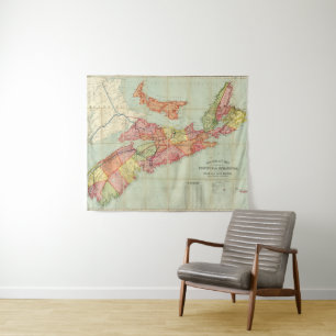 Tapiz El mapa de Mackinlay de la provincia de Nueva